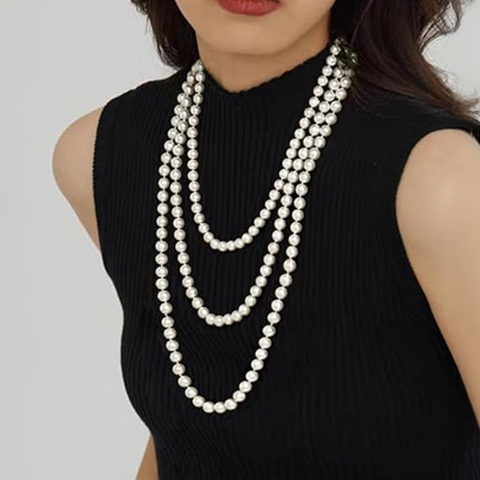 1920s Gatsby Faux Pearl Necklace