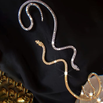 Gold-Plated Snake Earrings