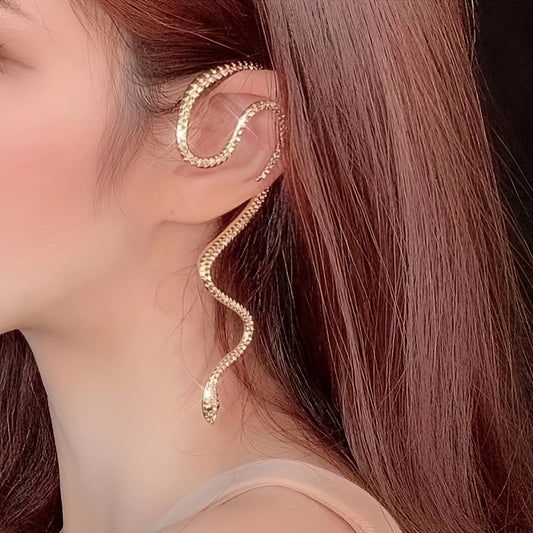 Gold-Plated Snake Earrings