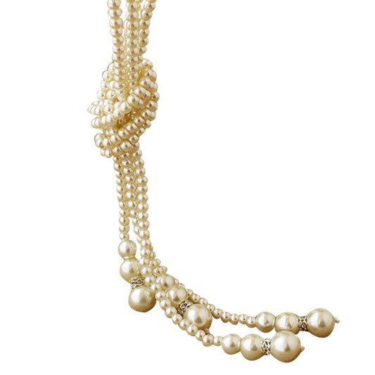 Long Pearl Pendant Necklace