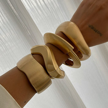 Vintage Geometric Wide Cuff Bangles