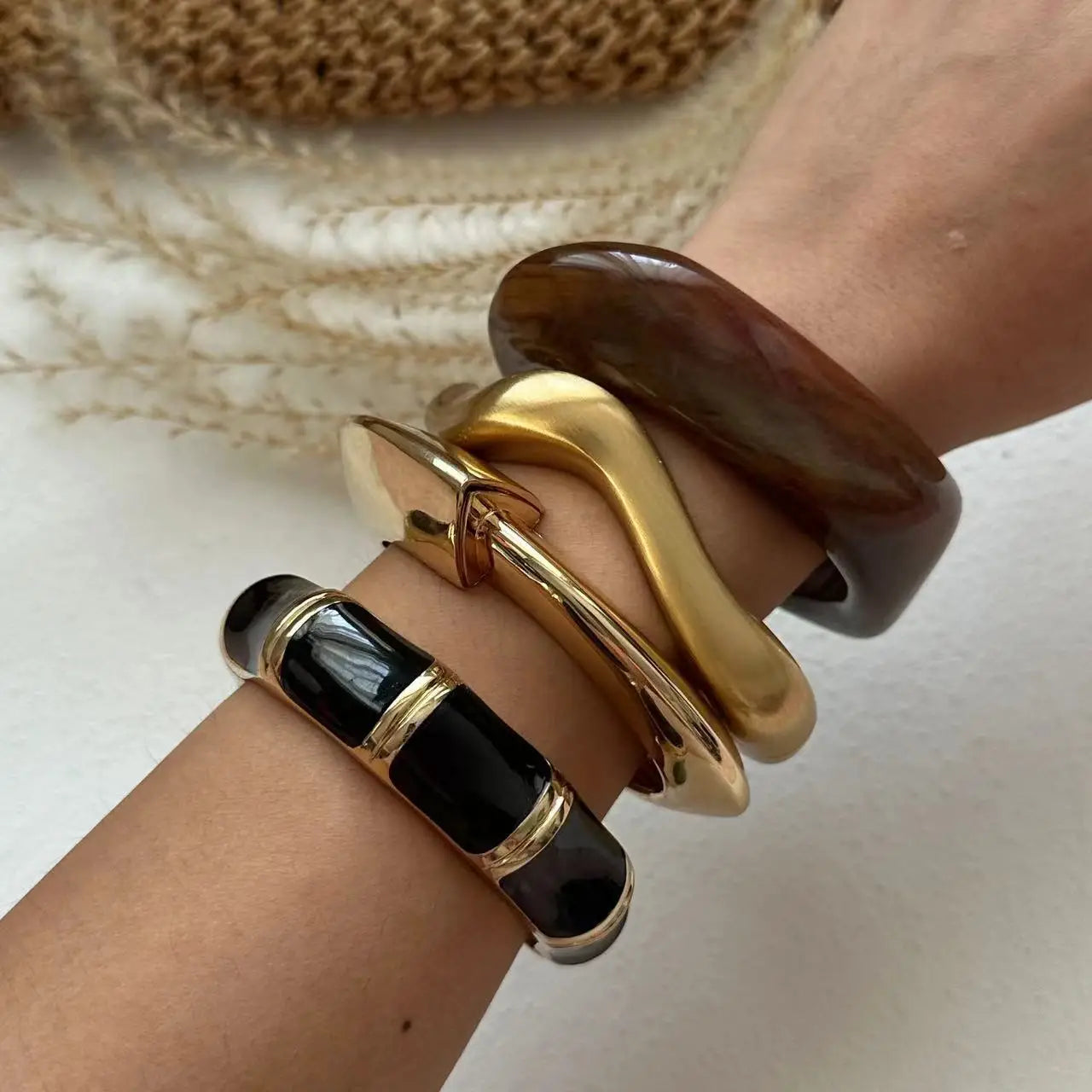 Chunky Bohemian Resin Bangles