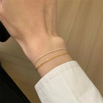 Ultra-Fine Gold Stainless Steel Chain Bracelet