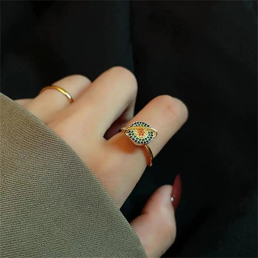 Gold-Plated Fidget Spinner Ring
