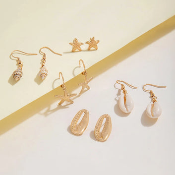 Tocona 5-Piece Boho Beach Earrings Set