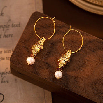 Elegant Freshwater Pearl Shell Earrings
