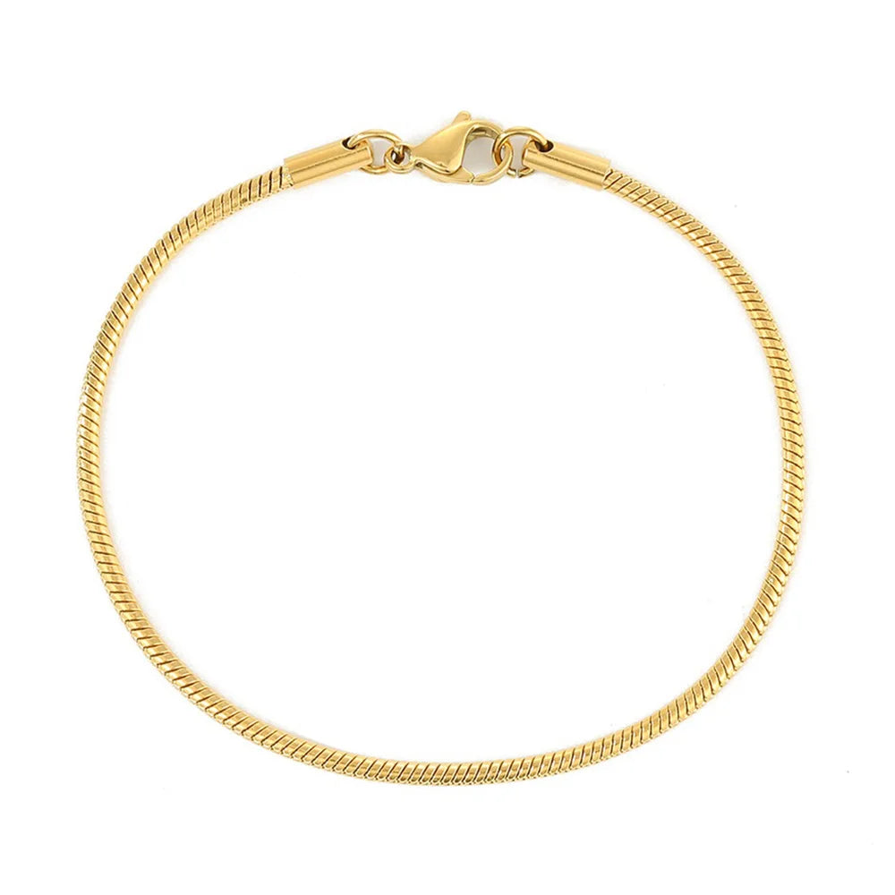 Gold Stainless Steel Snake Chain Bracelet