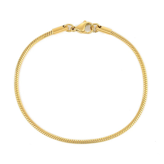 Gold Stainless Steel Snake Chain Bracelet